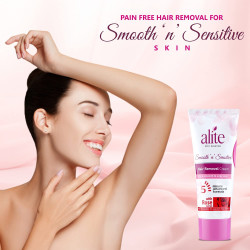 Alite Hair Removal Cream (60g Each) - with Rose Water and 5 Minutes Advanced Formula || Mild Formulation for Pain Free Hair Removal||Enriched with Natural Ingredients for Soft, Smooth and Hydrated Skin - PACK OF 1