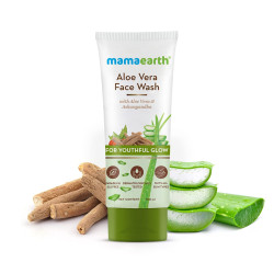 Mamaearth (MAMA EARTH) Aloe Vera Face Wash with Aloe Vera & Ashwagandha for a Youthful Glow - 100 ml