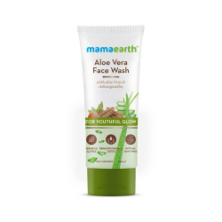 Mamaearth (MAMA EARTH) Aloe Vera Face Wash with Aloe Vera & Ashwagandha for a Youthful Glow - 100 ml
