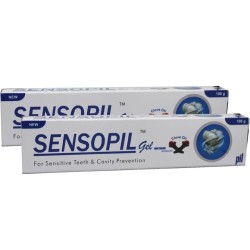 Pil Sensopil Gel Whitening Toothpaste With Clove Oil & Dual Action Formula | For Sensitive Teeth & Cavity Prevention  (100g Each) - Pack of 2