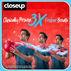 Closeup Toothpaste | India's No. 1 Gel Toothpaste| with 3x Freshness |upto 12 hrs fresh breath & white teeth - PACK 2 X 150G