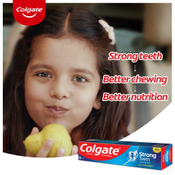 Colgate Strong Teeth Cavity Protection Toothpaste, Colgate Toothpaste with Calcium Boost, 300gm with Free Toothbrush, India's No.1 Toothpaste