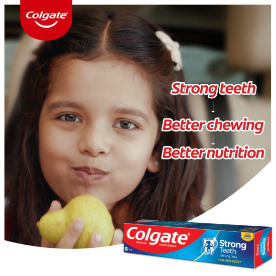 Colgate Strong Teeth Cavity Protection Toothpaste, Colgate Toothpaste with Calcium Boost, India's No.1 Toothpaste (200gm) - Pack of 1