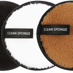 Face Cleansing Reusable Sponge Puff Makeup Washing Pad Deep Cleansing & Exfoliating Double Layer Reusable Removal Wipes Sponge For Women - Pack Of 3