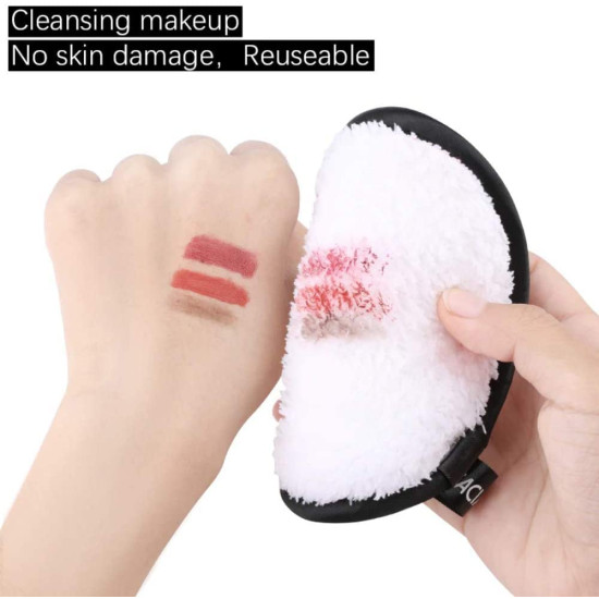 Face Cleansing Reusable Sponge Puff Makeup Washing Pad Deep Cleansing & Exfoliating Double Layer Reusable Removal Wipes Sponge For Women - Pack Of 1