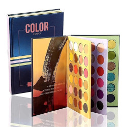 Beauty Professional Make up COLOR SHADES Glazed Palette, 72 Shades of Color Book Eyeshadow Combined 3 Layer, Long Lasting, Waterproof All in One Eye Makeup Kit, Metallic,Shimmery,Satin & Matte Finish