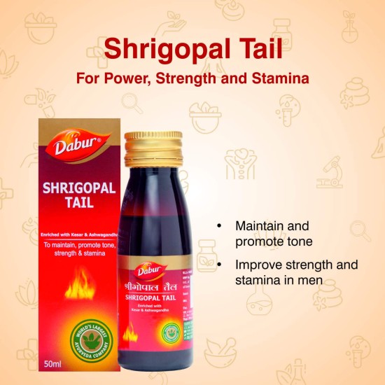 Dabur Shrigopal Tail 50 Ml - Pack of 2
