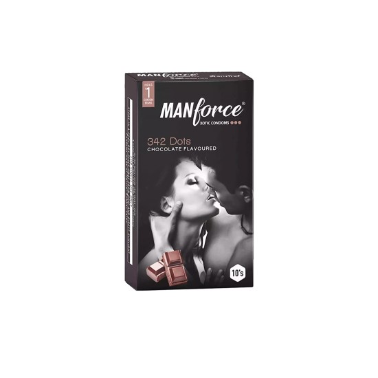MANFORCE Chocolate Flavor Condom - 10 Pieces x Pack of 1 MANFORCE Chocolate Flavor Condom - 10 Pieces x Pack of 1