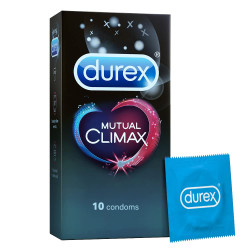Durex Mutual Climax Condoms - 10 Count + Durex Condoms, Extra Ribbed - 10 Count | Secret Packing of Parcel - Combo of 2