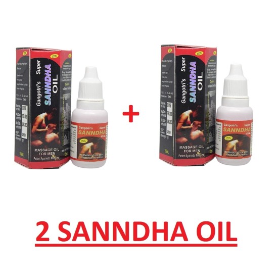 Original Sanndha Oil | Sanda Oil For Men | Sande ka Tel for Man | Gangotri Sandda Oil | 15 ML Sandey Oil with Double Power (15 ml) - Pack of 2