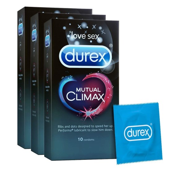 Durex Extra Time Condoms for Men - 10 Count (Pack of 3)