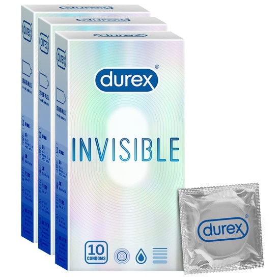 Durex Invisible Super Ultra Thin Condoms for Men – 10 Count | Secret Packing of Parcel - Pack of 3 Durex Invisible Super Ultra Thin Condoms for Men – 10 Count | Secret Packing of Parcel - Pack of 3