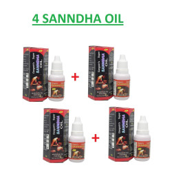 Original Sanndha Oil | Sanda Oil For Men | Sande ka Tel for Man | Gangotri Sandda Oil | 15 ML Sandey Oil with Double Power (15 ml) - Pack of 4