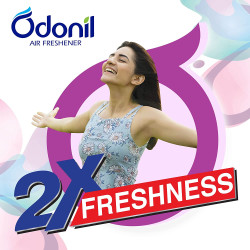Odonil Bathroom Air Freshener Blocks Mixed Fragrances - 288g (72g*4) | Mixed Fragrances: Jamine, Lavender, Orchid, Rose| Long Lasting Fragrance