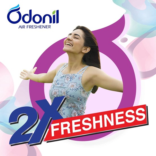 Odonil Bathroom Air Freshener Blocks Mixed Fragrances - 192g (48g*4) | Mixed Fragrances: Jamine, Lavender, Orchid, Rose| Long Lasting Fragrance
