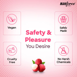 Manforce Litchi Flavoured Extra Dotted Condoms for Men| Extra Dots for Her Extra Stimulation| India’s No. 1* Condom Brand| Lubricated Latex Condoms| Pack of 1