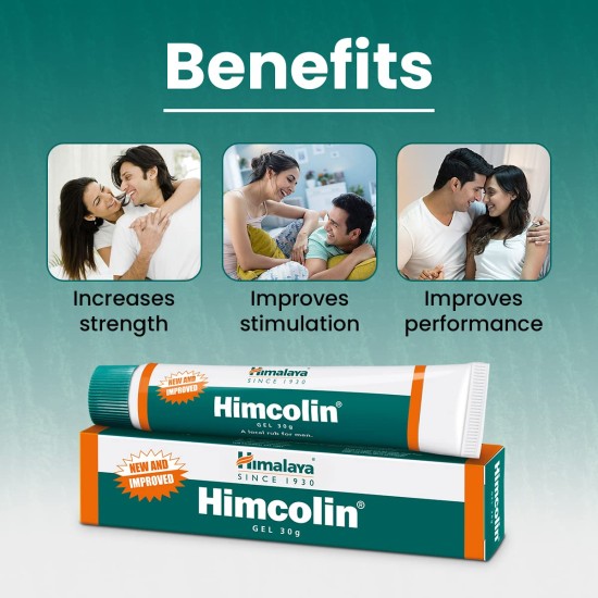 Himalaya Himcolin Gel (30g) | For Men | Improves Strength , Increases Stimulation & Performance | Treats ED | Himalya Himkolin Himcoling HimKoling- Pack of 2