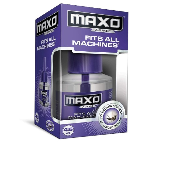 Maxo Mosquito Liquid Vapouriser A Grade Refill pack, Fits in All Machine (45ml) - PACK OF 2