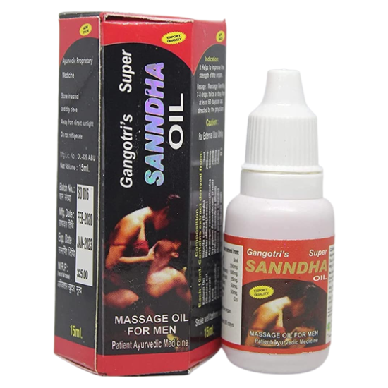 Original Sanndha Oil | Sanda Oil For Men | Sande ka Tel for Man | Gangotri Sandda Oil | 15 ML Sandey Oil with Double Power (15 ml) - Pack of 1