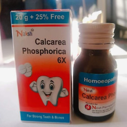 Naksh Calcarea Phos 6x - Calcium Teething Tablets - PACK OF 1 Bottle