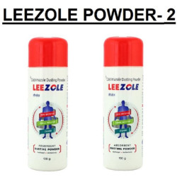 Leezole Clotrimazole Dusting Powder (100gm each) | A Candid Powder that Abzorb Sweat - Pack of 2