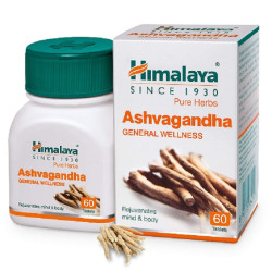 Himalaya Ashvagandha - General Wellness Tablets, 60 Tablets | Stress Relief | Rejuvenates Mind & Body - PACK OF 1