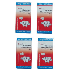 Naksh Calcarea Phos 6x - Calcium Teething Tablets - PACK OF 4