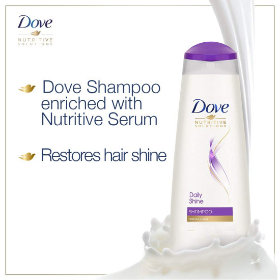 Dove Daily Shine Shampoo 175 ml, For Dry and Damaged Hair, Strengthening Shampoo Gives Smooth and Strong Hair - Mild Daily Shampoo for Men & Women
