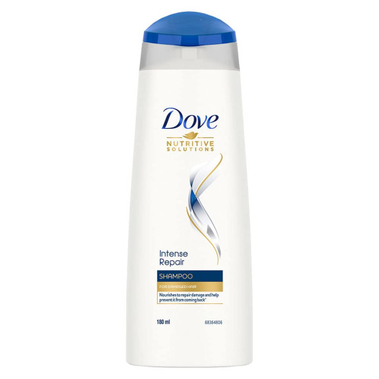 Dove Intense Repair Shampoo 340 ml, Repairs Dry and Damaged Hair, Strengthening Shampoo for Smooth & Strong Hair - Mild Daily Shampoo for Men & Women