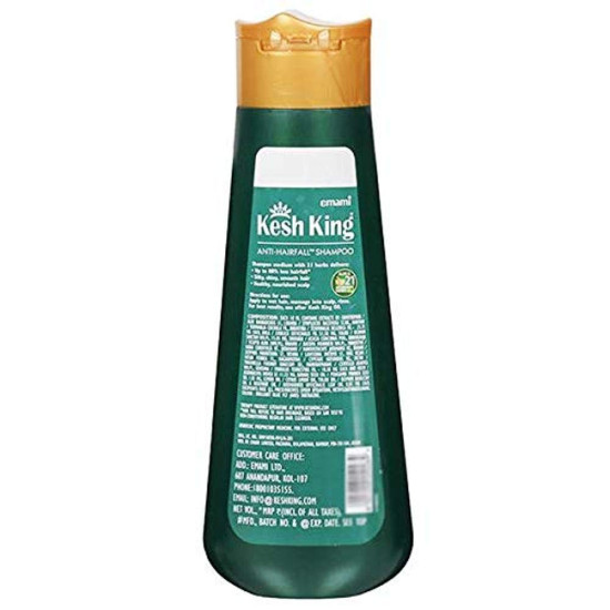 Kesh King Ayurvedic Anti Hairfall Shampoo Reduces Hairfall 21 Natural Ingredients With The Goodness Of Aloe Vera, Bhringraja And Amla For Silky, Shiney, Smooth Hair, 200Ml