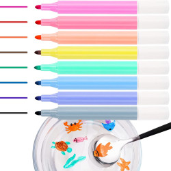 Water Floating Pen 8 Colors Doodle Pen Children's Colorful Marker Pen Magical Water Painting Pen Easy -to-Wipe Dry Erase Whiteboared Pen Doodle, Water Writing Mat Pen Doodle Pen - Pack of 1