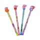 Peppa Pig Push Pencils Designer Lead Bullet Pencils Birthday Gift Return Gifts for Kids Silicone Unicorn Head Mechanical Pencils for Children Student Stationery - Pack of 4