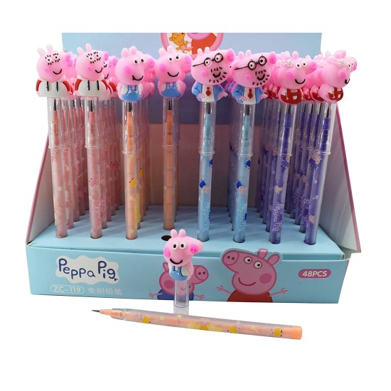 Peppa Pig Push Pencils Designer Lead Bullet Pencils Birthday Gift Return Gifts for Kids Silicone Unicorn Head Mechanical Pencils for Children Student Stationery - Pack of 12 Peppa Pig Push Pencils Designer Lead Bullet Pencils Birthday Gift Return Gifts for Kids Silicone Unicorn Head Mechanical Pencils for Children Student Stationery - Pack of 12