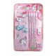 Unicorn Stationery Set | 1 PENCIL GRIP + 1 PENCIL CASE + 4 PENCIL + 1 ERASER and 1 SHARPNER