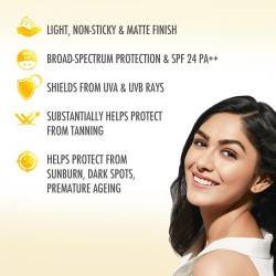Lakme Sun Expert SPF 24 PA++ Ultra Matte Sunscreen Lotion 50 ml, Daily Light Sun Protect Cream for Face - Sun Block for All Skin Types, Men & Women