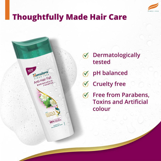 Himalaya Anti-Hair Fall Bhringaraja Shampoo, Reduces Hair Fall, Makes Hair Healthy, With Bhringaraja & Palasha,for men and women, 400ml - Pack of 1
