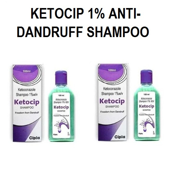 Ketocip 1% Shampoo for Anti Dandruff and Fungal Infection - 100 ml (Pack of 2)
