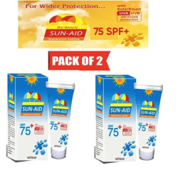 Sun Aid Zee Sunscreen Lotion SPF 75+ With UVA & UVB Protection - PACK OF 2