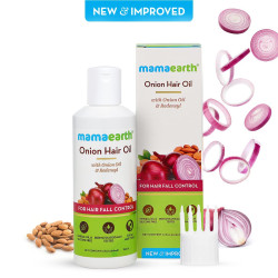 Mamaearth (MAMA EARTH) Onion Hair Oil for Hair Growth & Hair Fall Control with Redensyl - 150ml