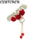 Rose with Faux Pearl Tassels Hair Claw Clips Alloy Elegant Hair Accessory for Women, High-End Grip Back-Head Hairpin Shinning High Ponytail Hair Jaw Clip For Women And Girl