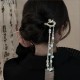 2-Pc Random Hair Chopsticks, Peacock Hair Stick for Buns, Pearl Tassel Chain Hair Chopsticks Elegant Hair Pins Stick Fashion Chopsticks Hair Accessories For Women And Girls