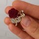 2-Pc Mini Rose Flower Claw Clip, Flower Clutcher Hair, Half Updos Hair Accessories Claw Clips for Most Discoveries and Hair For Women & Girls