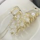 Rhinestone Peacock Metal Hair Claw Clip Pearl Claw Clip Ponytail Shark Clip Juda Jaw Bunn Barrette Hair Accessories For Women And Girls MAYIR CLIP/ JADAI CLIP/ JATTU CLIP/ HEIR CLAW