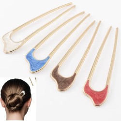 2-Pc Kidney Stick | Stylish Juda Bun Stick for hair bun | Metal U Shape Hair Stick| KONDAI KUCHI/ KOPPU PIN/ TURUBU PIN/ KOONTHAL KUCHI/ MUDI KUCHI
