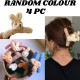 4-Pc RANDOM colour Large Hair Claw Clips Cute Fluffy Plush Bunny Hair Catch Barrette Jaw Clamp Strong Hold Half Bun Thick Thin Curly Hair Accessories For Women & Girls MAYIR CLIP/ JADAI CLIP/ JATTU CLIP/ HEIR CLAW/