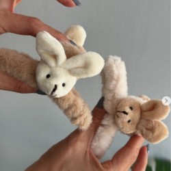 4-Pc RANDOM colour Large Hair Claw Clips Cute Fluffy Plush Bunny Hair Catch Barrette Jaw Clamp Strong Hold Half Bun Thick Thin Curly Hair Accessories For Women & Girls MAYIR CLIP/ JADAI CLIP/ JATTU CLIP/ HEIR CLAW/