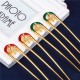 3-PC Random Colour Leaf shaped design with diamond inlays any hairstyle | Hair U Stick Prong Chopstick | KONDAI KUCHI/ KOPPU PIN/ TURUBU PIN/ KOONTHAL KUCHI