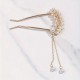 1-Pc Pearl Tassel Hairpin Wedding Hairpin, Hair Sticks,Hair Fork, Orchid Tassel KONDAI KUCHI/ KOPPU PIN/ TURUBU PIN/ KOONTHAL KUCHI/ MUDI KUCHI/ KHOPA KATA