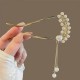 1-Pc Pearl Tassel Hairpin Wedding Hairpin, Hair Sticks,Hair Fork, Orchid Tassel KONDAI KUCHI/ KOPPU PIN/ TURUBU PIN/ KOONTHAL KUCHI/ MUDI KUCHI/ KHOPA KATA
