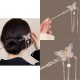 1 - Pc Butterfly Hair Stick | Traditional Chinese Style Hairpin with Dangling Pearl Chains | Elegant Bun Holder for Weddings, Festivals & Daily Styling For Women And Girls